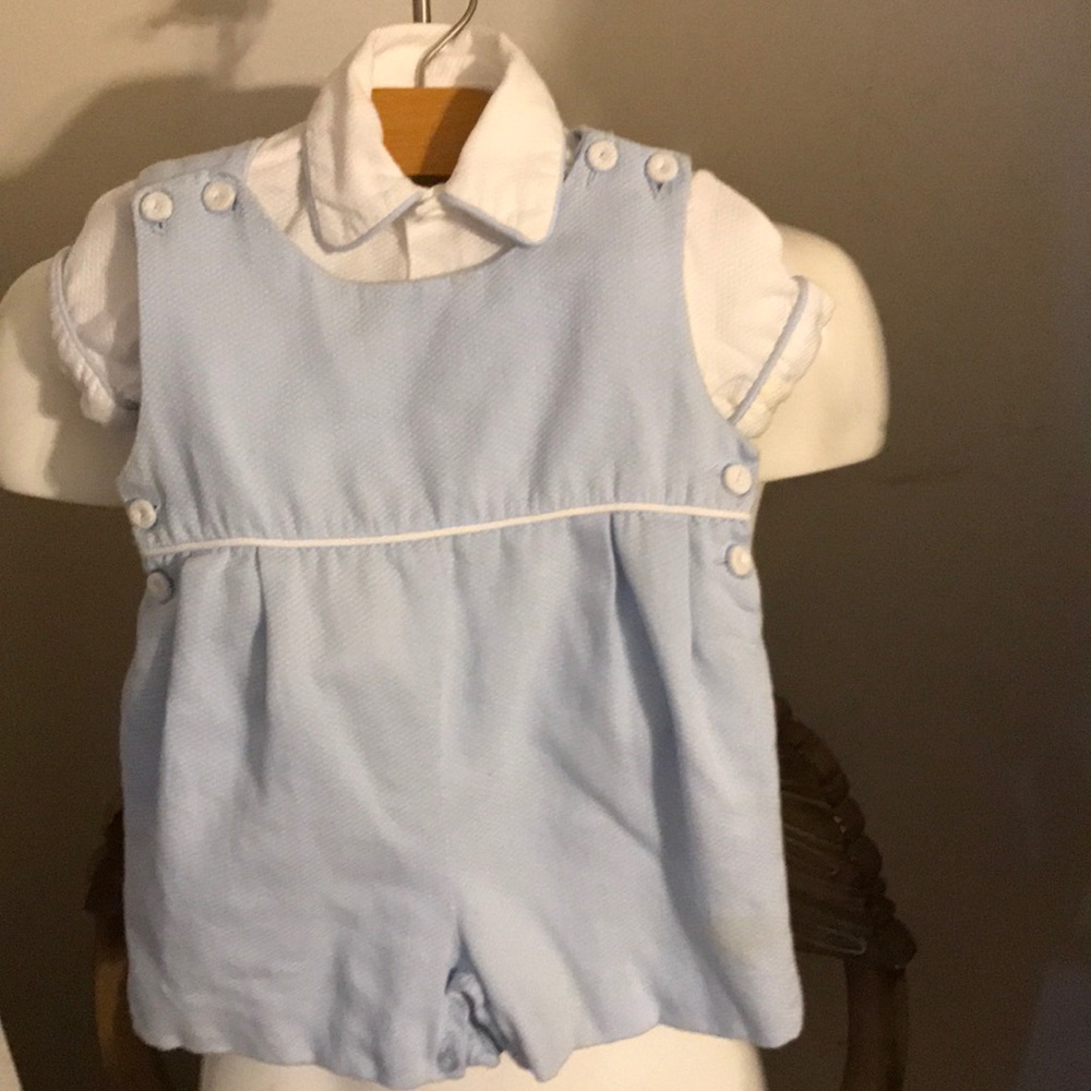 Strasburg baby blue boy jumper and shirt 3months